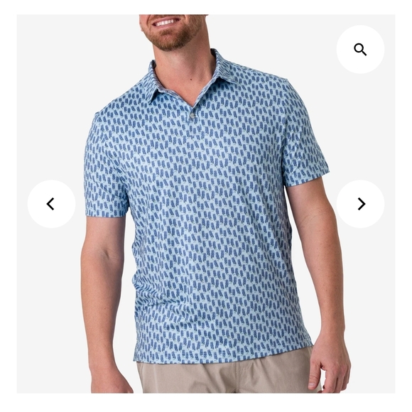 BURLEBO Sky and White Textured Polo - Picture 5 of 10